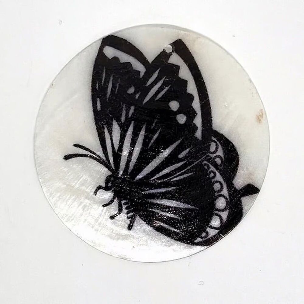 1pcs Beads for Jewelry #18353 Butterfly Capiz Shell Pendant